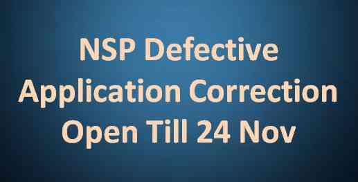 form nsp application scholarship for Till Application 24 Open Correction Defective NSP Nov